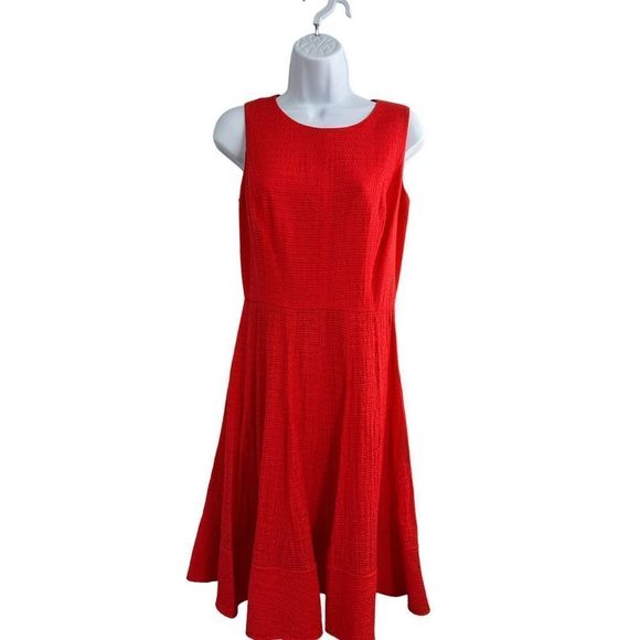 Anne Klein‎ Coral Sleeveless Fit and Flare Dress Size 4 - Picture 1 of 9